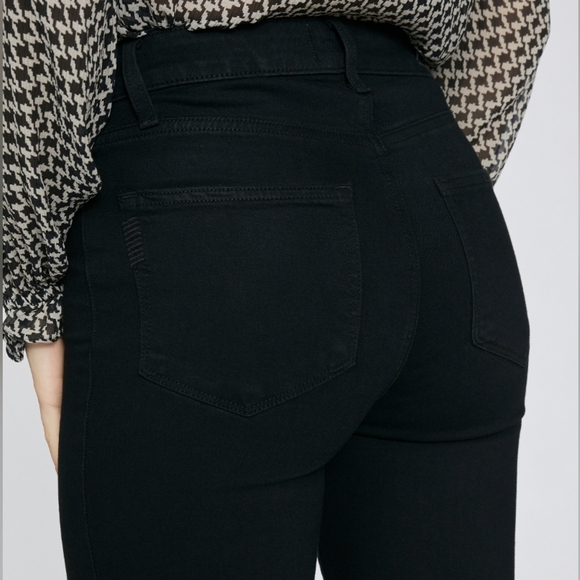 Black Paige Raw Hem Skinny Jeans - Picture 3 of 5